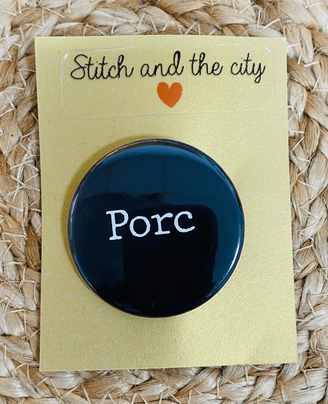 Badge insultant Porc