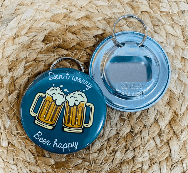Porte clé décapsuleur Don't worry beer happy