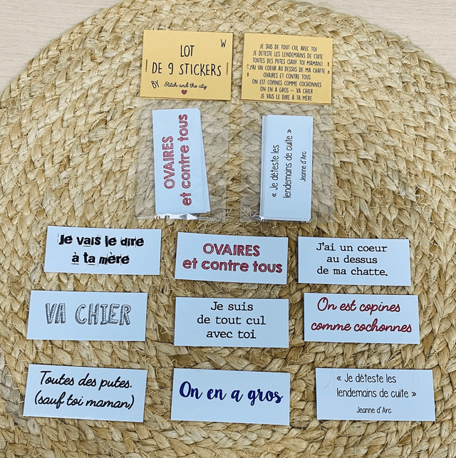 Lot de stickers W