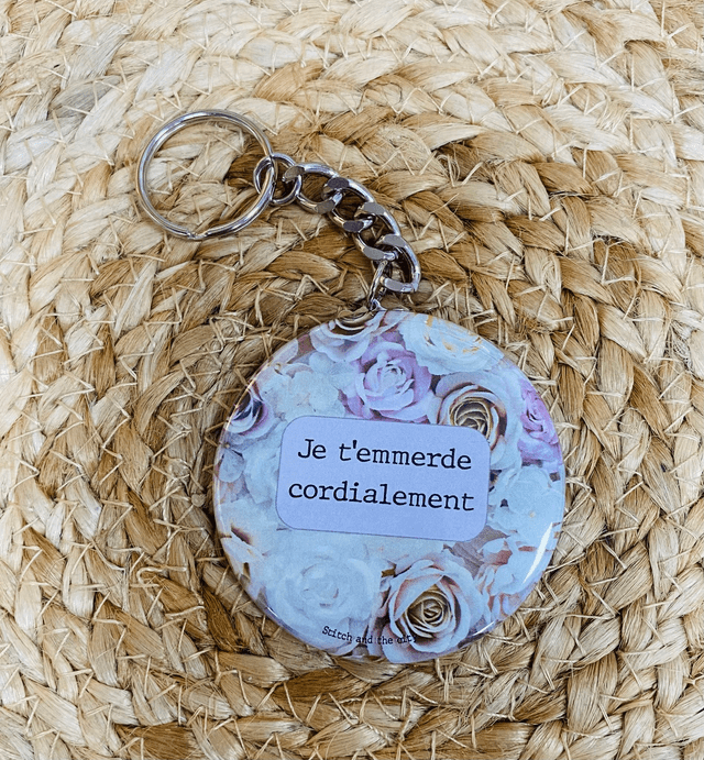 Porte clé Je t&#039;emmerde cordialement