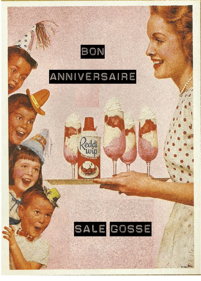 Carte Bon anniversaire sale gosse