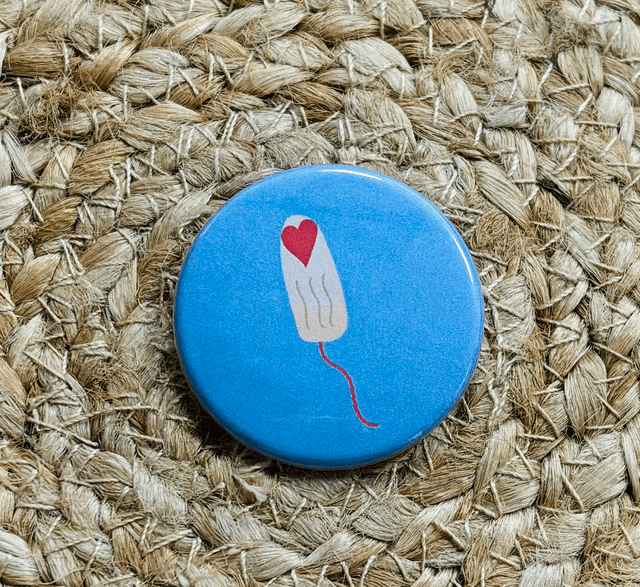 Badge &quot;pour les meufs&quot; Tampon d&#039;amour